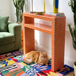 Tiled Sideboard with Shelf, Console L