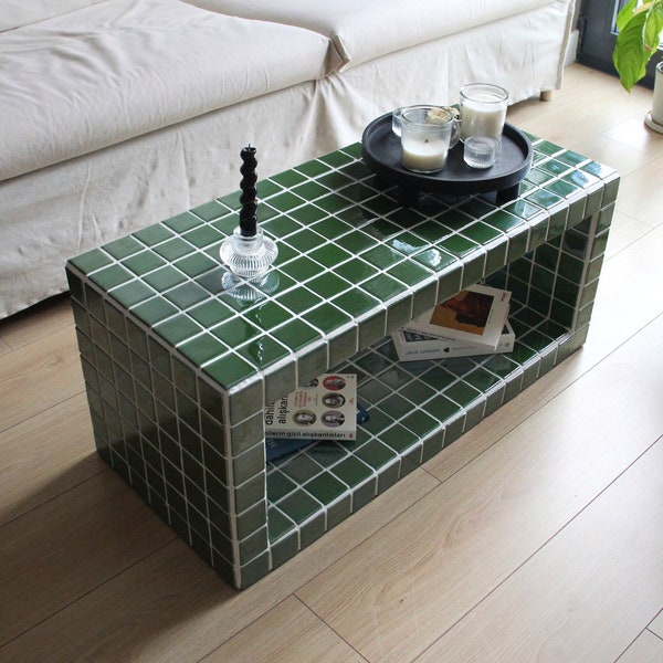 Tiled Coffee Table, Chubby - Etsy Canada