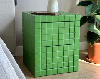 Tile Effect Nightstand / Side Table, Leggo