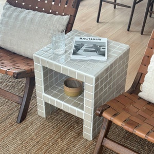 H&O × Geek Field _ ML SideTable Tiled Side Table,sidekick - Etsy