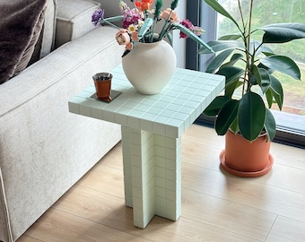 Tile Effect Side Table, Leggo