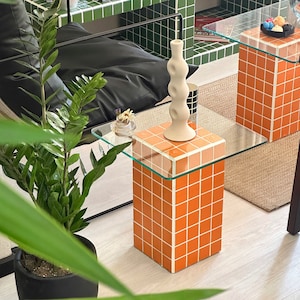 Tiled Glass Side Table, Lucent