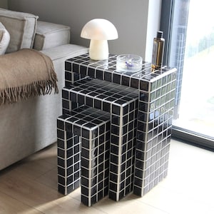 Tiled Side Tables, Trio