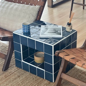 Tiled Side Table, Retro