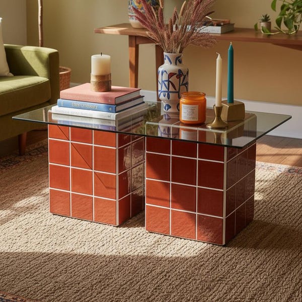 Tiled Glass Coffee Table, Lucent