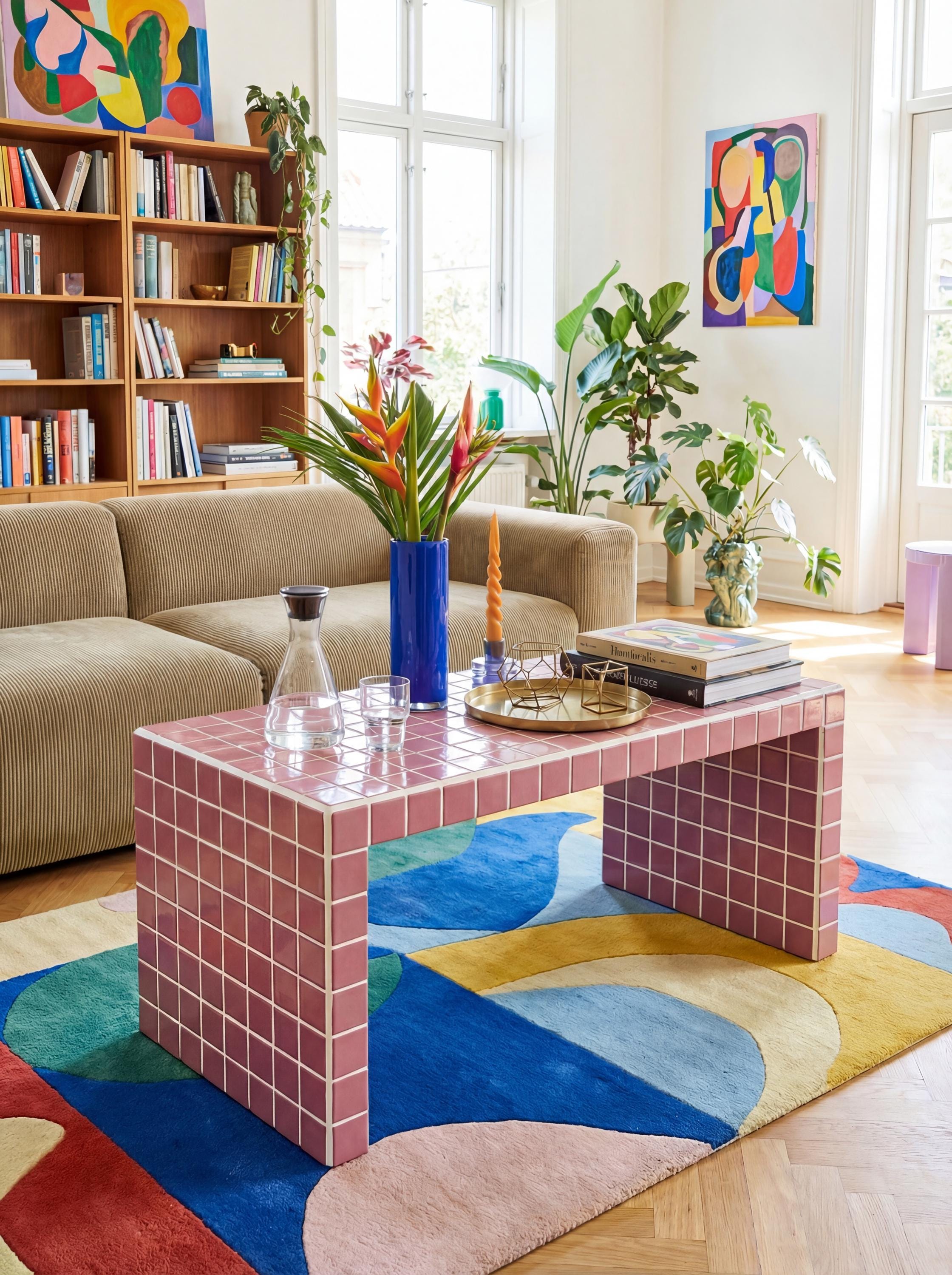 Tiled Coffee Table, Vividus L - Etsy