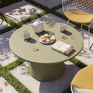 Orbit Runder Couchtisch, Mikrobeton Textur