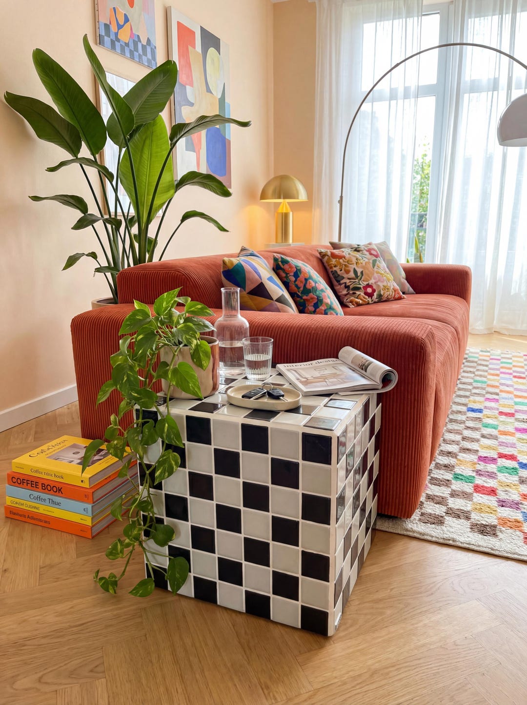 Tiled Side Table, Box M - Etsy