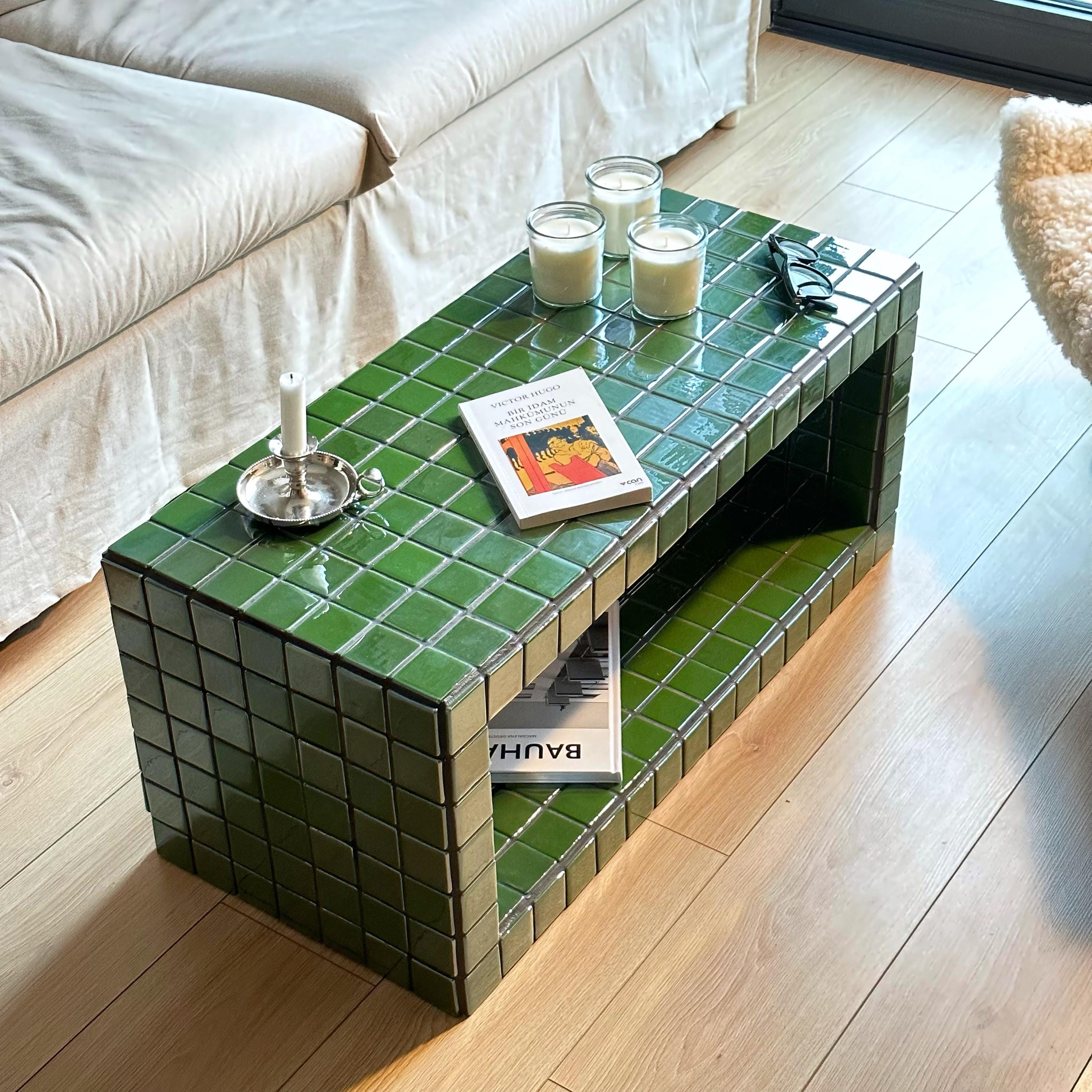 Tiled Coffee Table/shoe Rack, Shoey M - Etsy