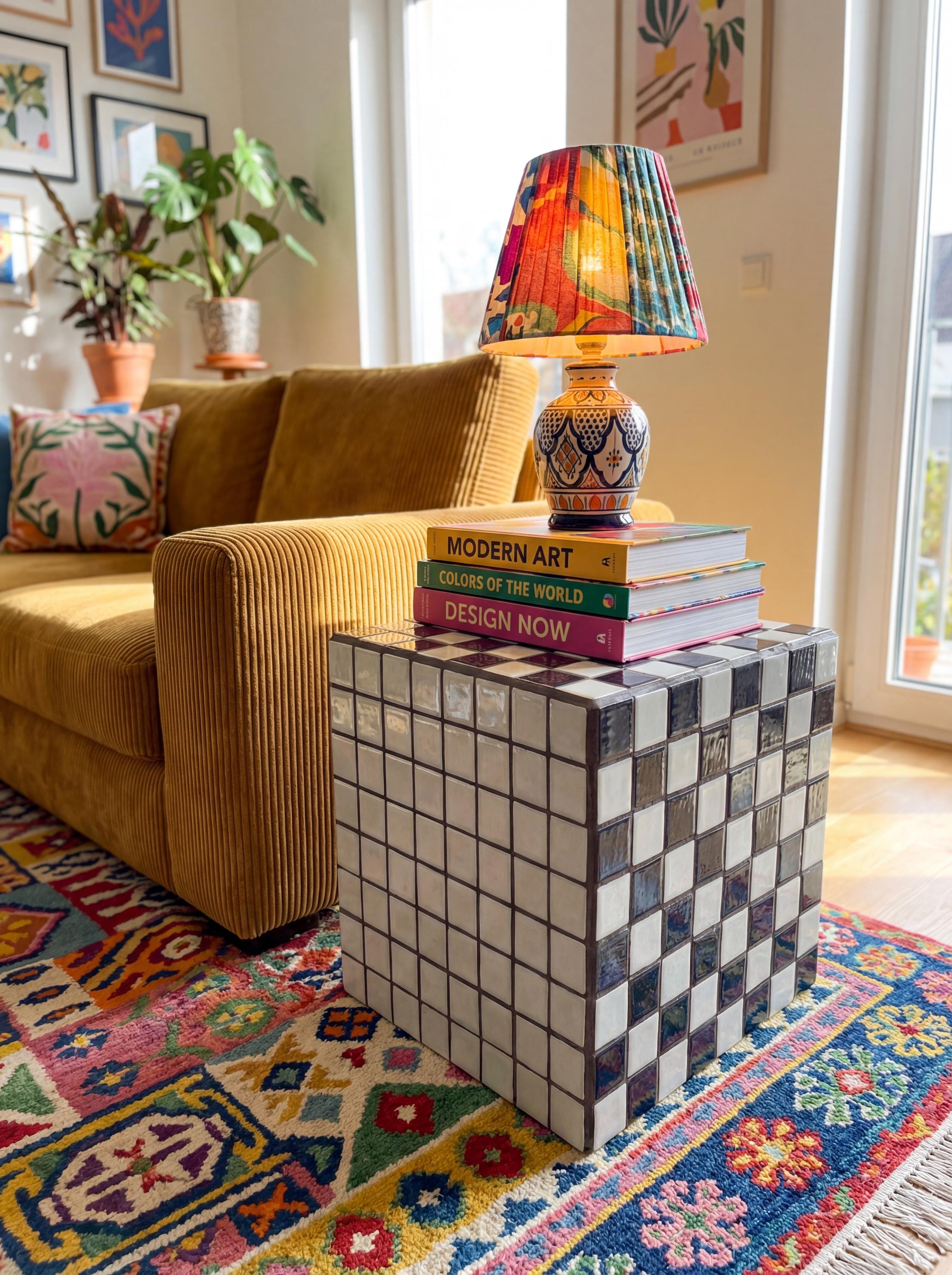 Tiled Side Table, Box L - Etsy 日本