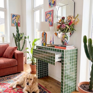 Tiled Sideboard With Drawer, Console L