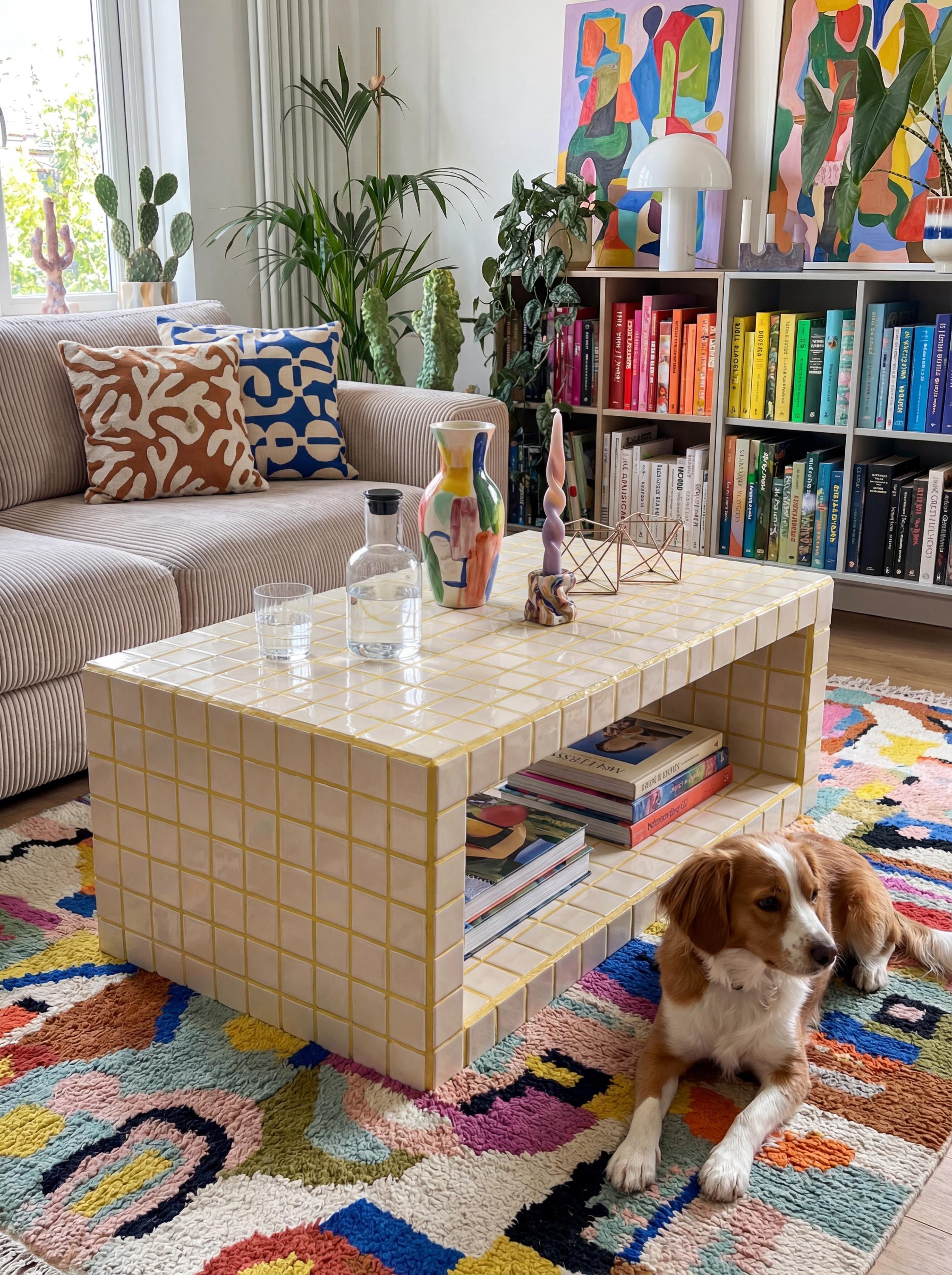 Tiled Coffee Table, Big Shoey - Etsy