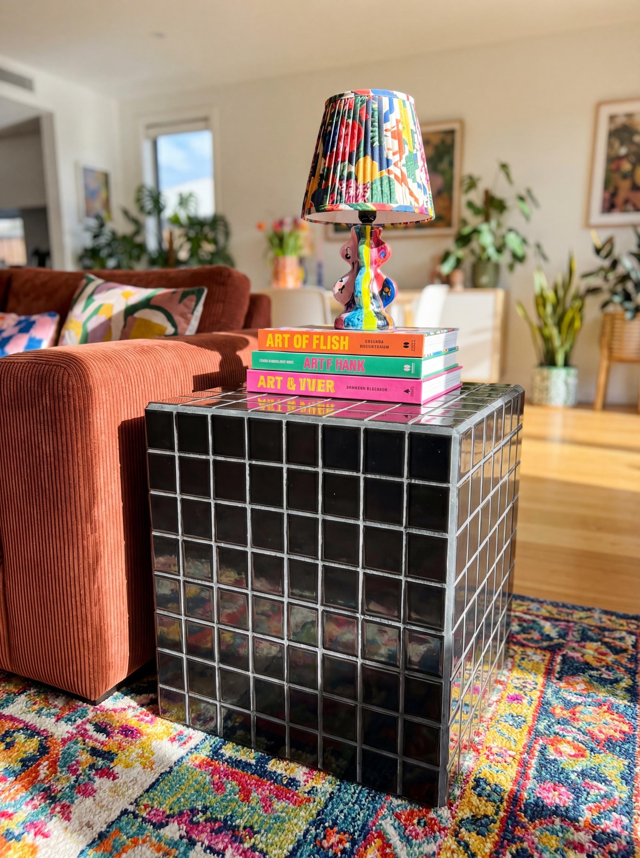 Tiled Side Table, Box L - Etsy