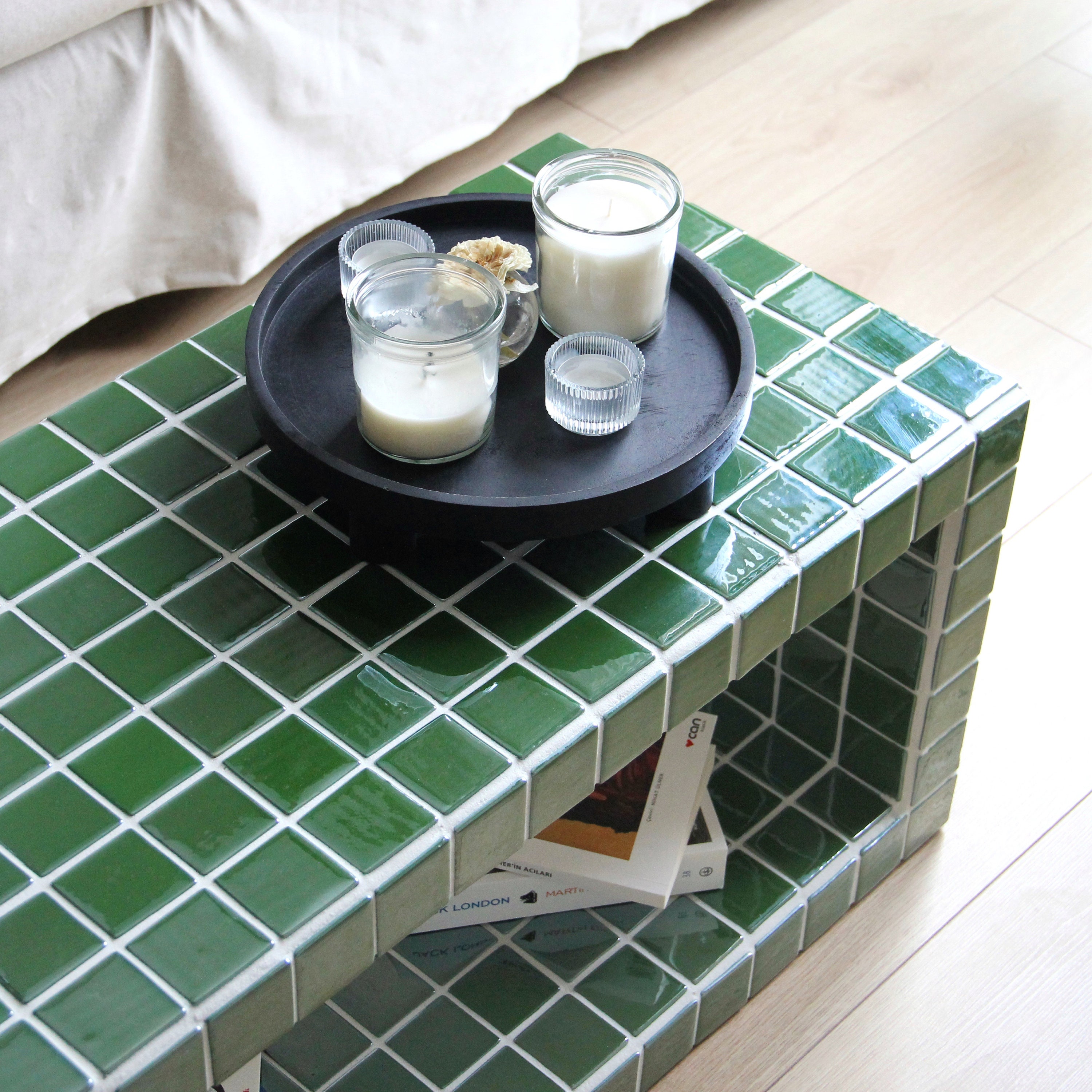 Tiled Coffee Table/shoe Rack Shoey Etsy