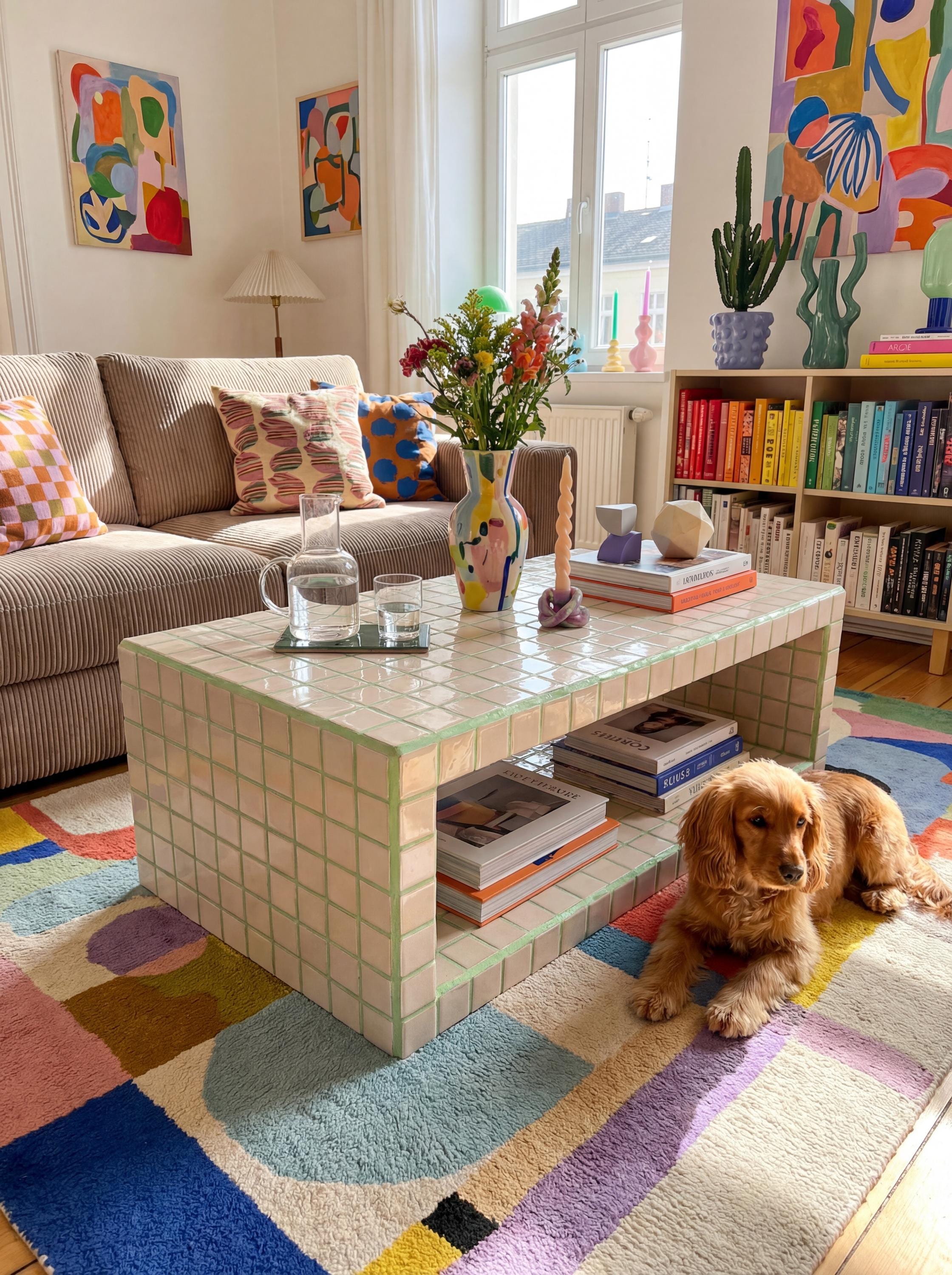Tiled Coffee Table, Big Shoey - Etsy