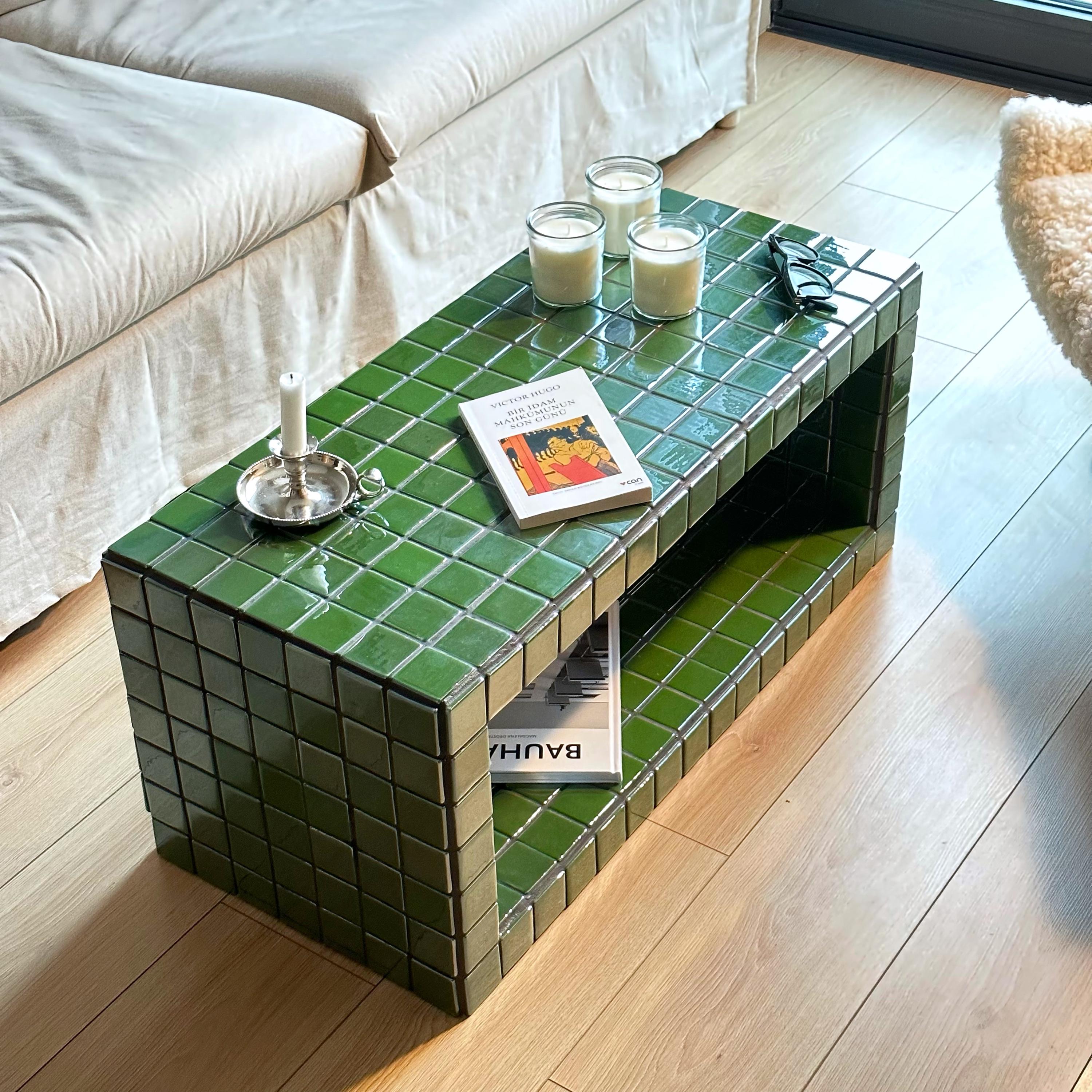 Tiled Coffee Table/shoe Rack, Shoey L - Etsy, image size:3000x3000