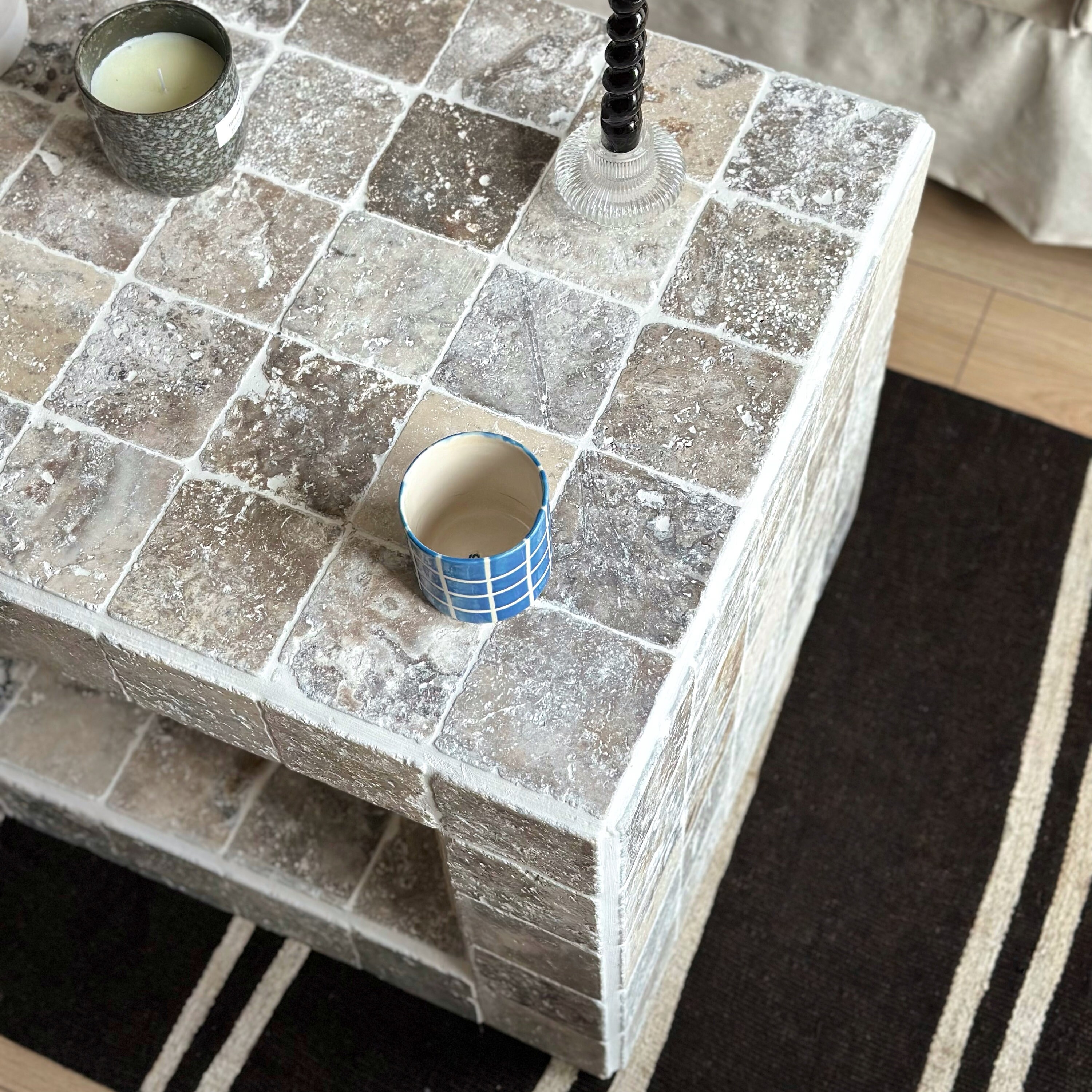 Travertine Coffee Table, Mid-hollow - Etsy