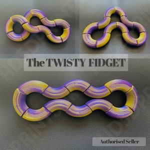 The Twisty Fidget | 3D Printed Desk Toy | Engaging & Fun |  Twisty Fidgety-Tactile Sound | Christmas Stocking Stuffer