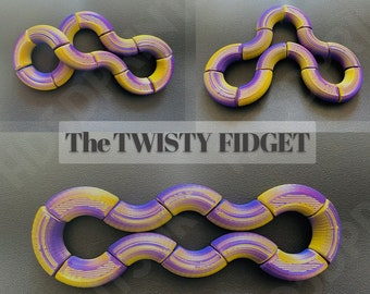 The Twisty Fidget | 3D Printed Desk Toy | Engaging & Fun |  Twisty Fidgety-Tactile Sound | Christmas Stocking Stuffer
