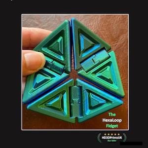 HexaLoop Fidget Toy | 3D Printed Twisty Desk Fidget for Focus | Sensory Toy for Adults or Teens | Engaging & Fun
