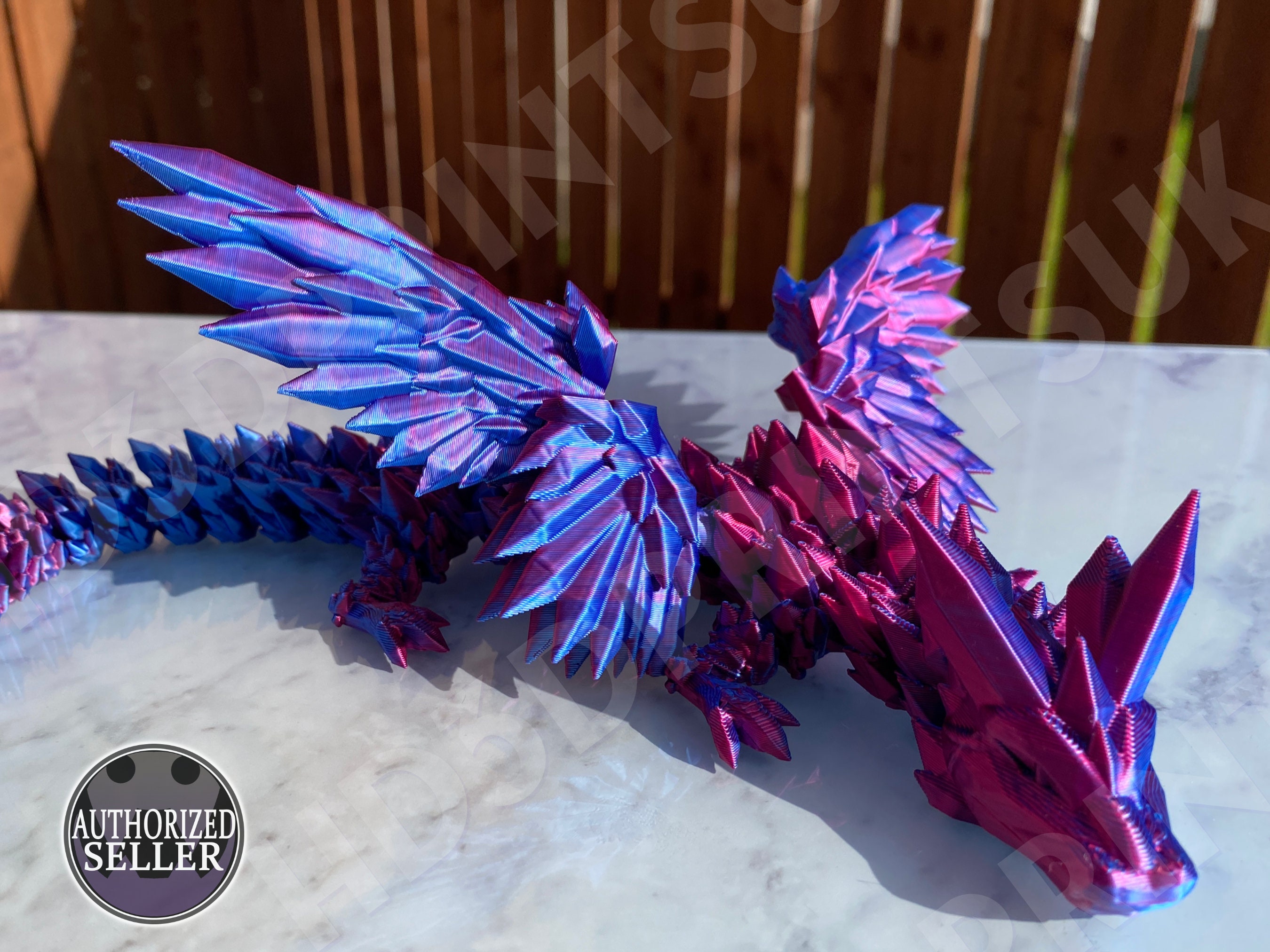 Crystal Wing Dragon 3d Etsy UK