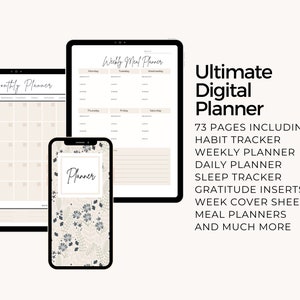 Digital planner 2022, ultimate digital planner, undated digital planner, good notes digital planner