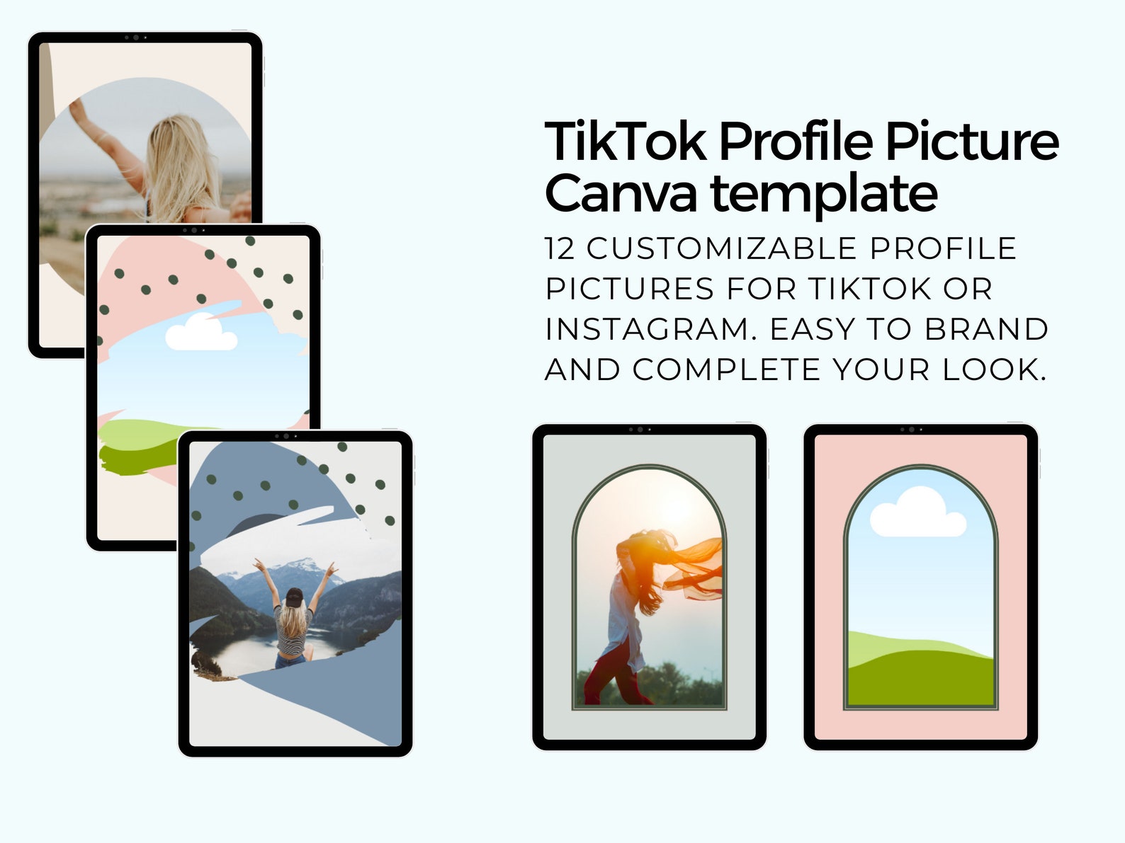 Tiktok Template, Profile Picture Template, Social Media Branding Etsy Tiktok Template, Profile Picture Template, Social Media Branding Etsy