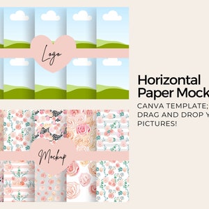 Paper Mockup Template | Editable Canva Template for Stationery & Branding | Realistic Paper Mockup for Designers