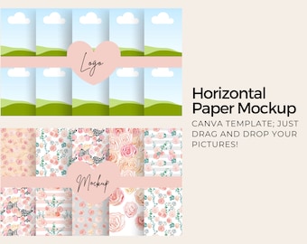 Paper Mockup Template | Editable Canva Template for Stationery & Branding | Realistic Paper Mockup for Designers