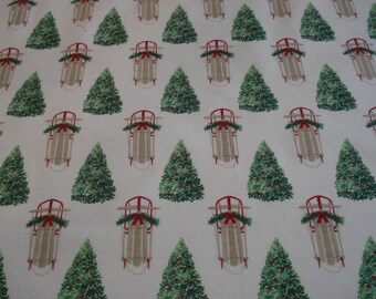 Festive Christmas Flannel/"Snuggle" Fabric/JoAnn Fabrics/Retired/One Yard