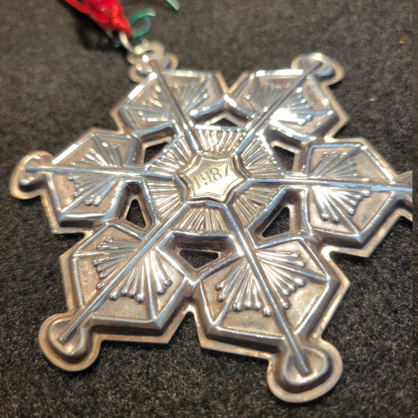 1987 Gorham Sterling Snowflake Ornament