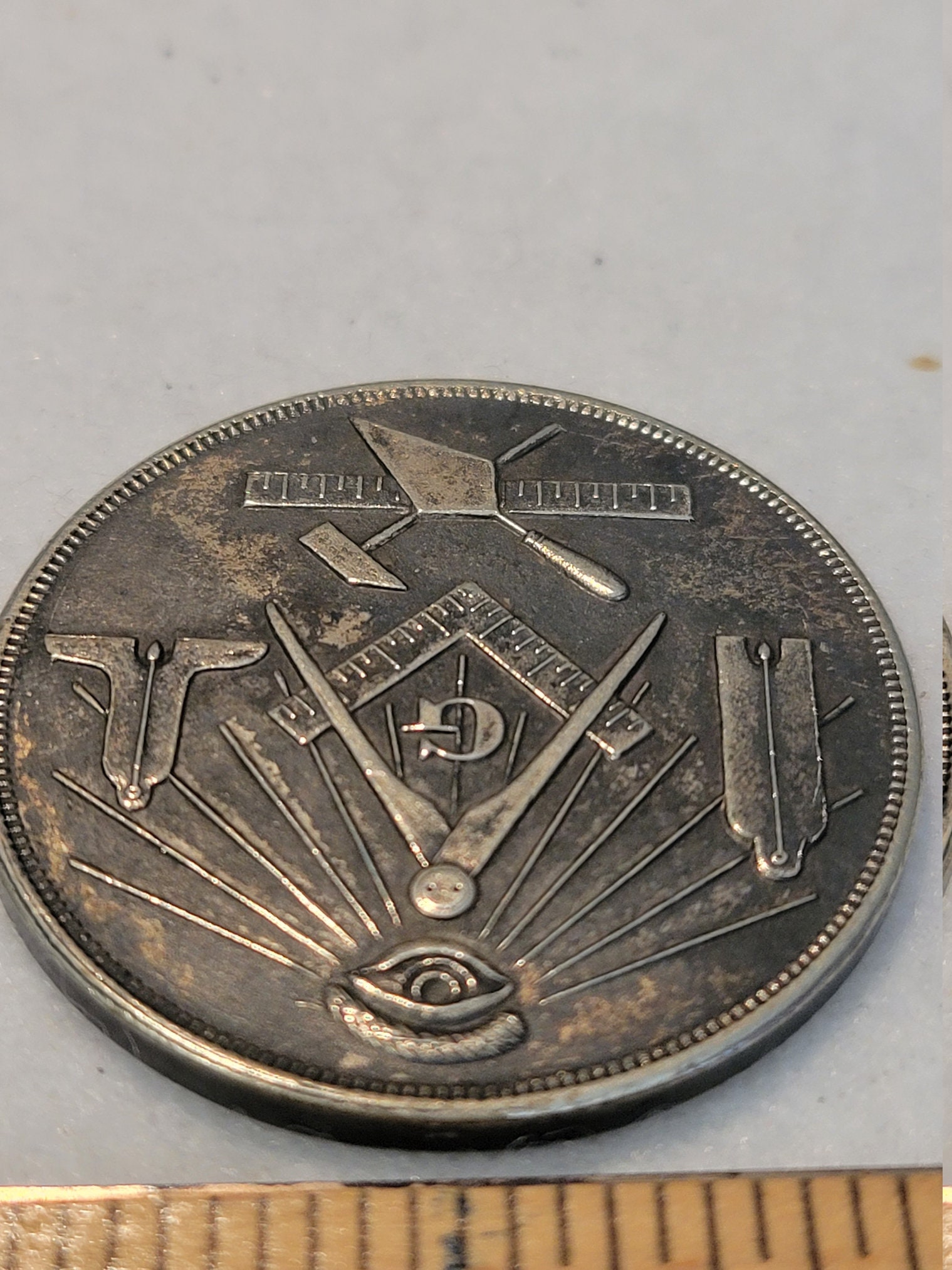 Pair of made A Mason Tokens From the 1920s or Earllier. Weighs 35 Grams