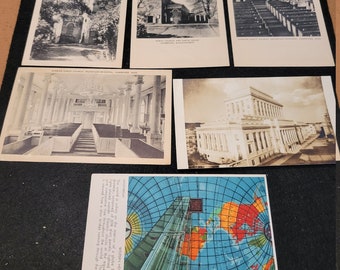 Lot of 6 Vintage Boston & Cambridge, Mass Post Cards.  See photos and details.
