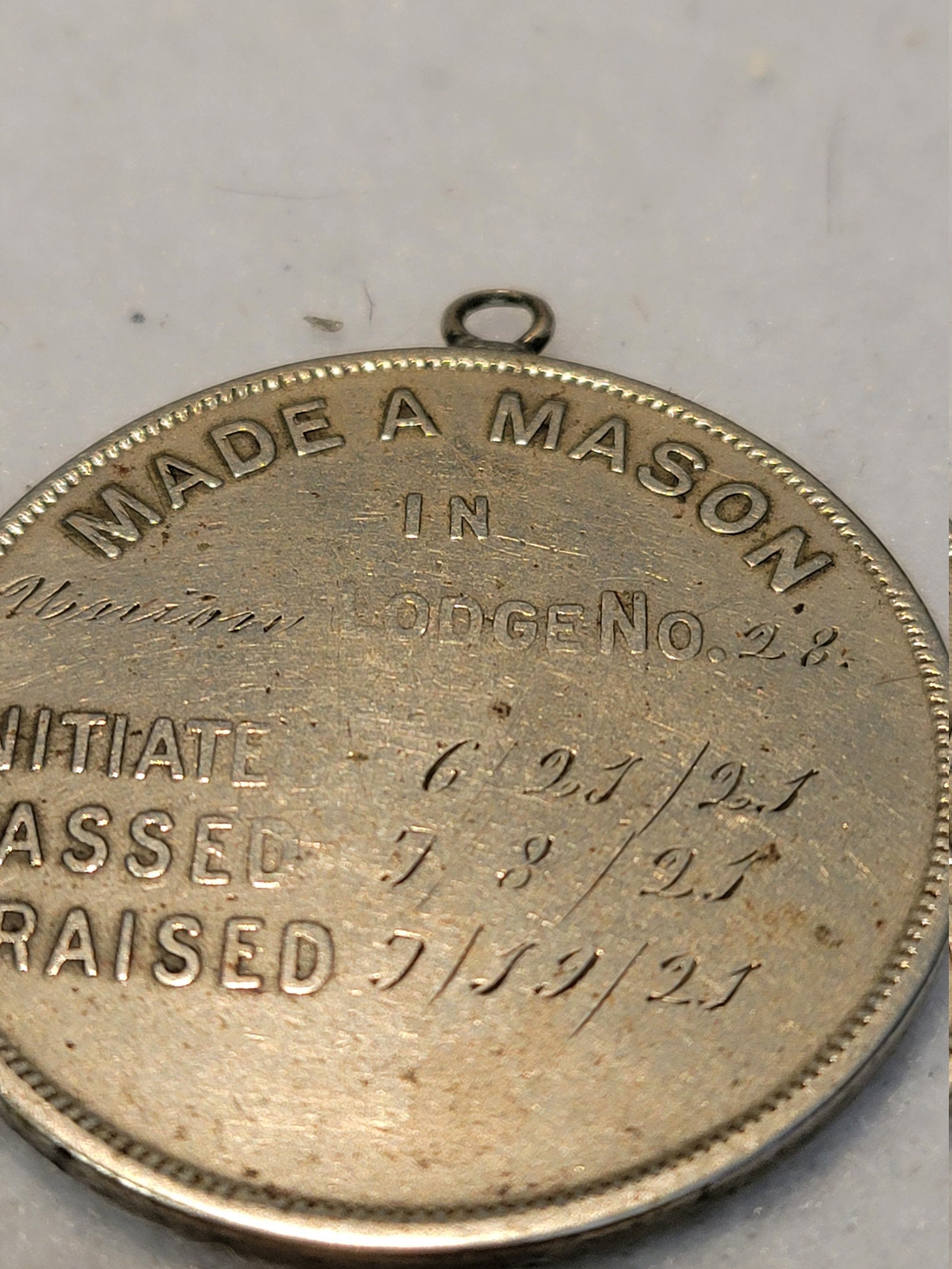 Pair of made A Mason Tokens From the 1920s or Earllier. Weighs 35 Grams