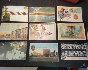Lot of 9 Vintage Miscellaneous Post Card. See detailed photos.