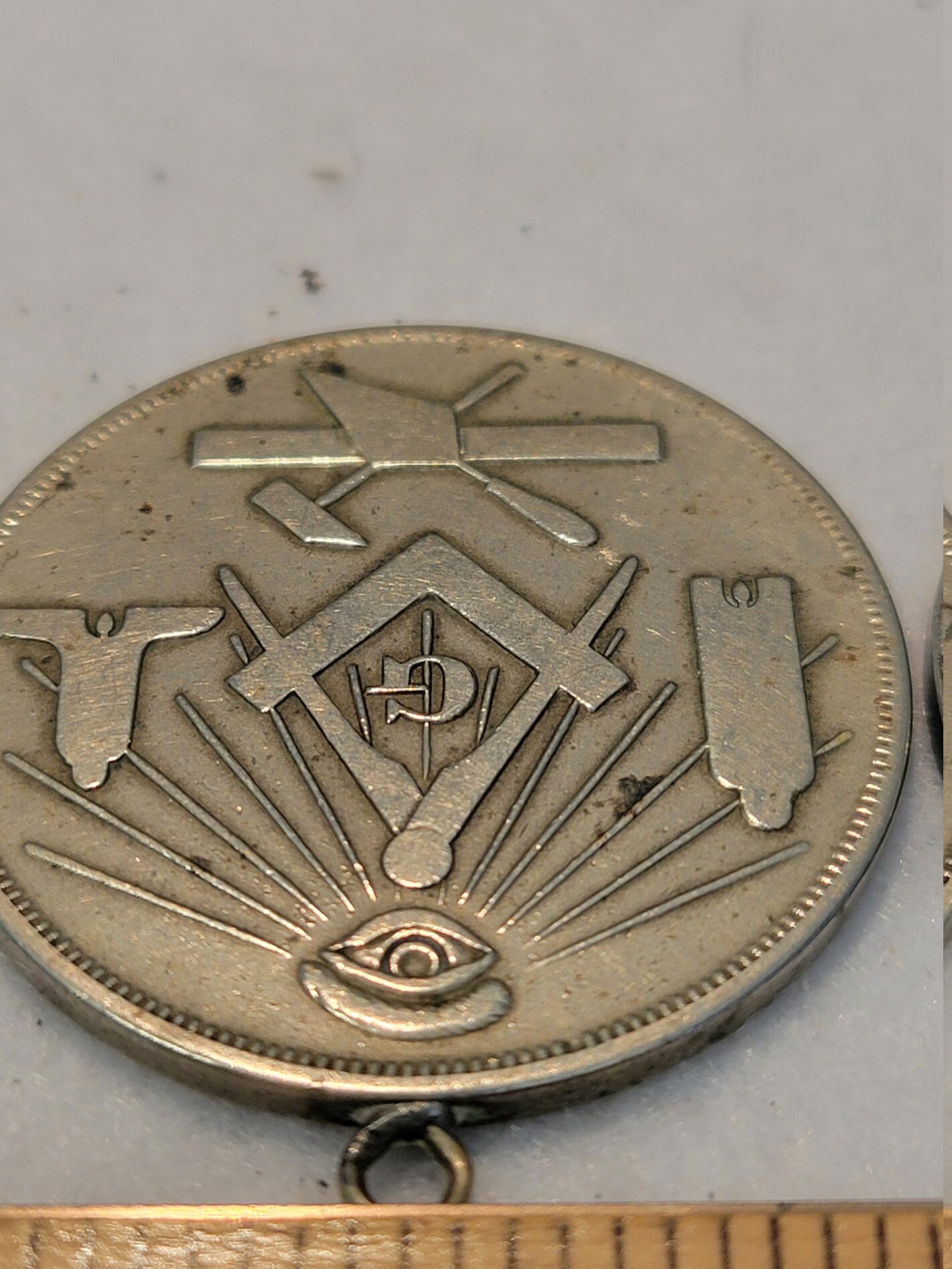 Pair of made A Mason Tokens From the 1920s or Earllier. Weighs 35 Grams