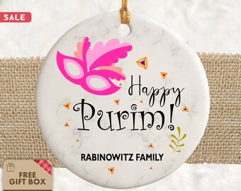 Purim Holiday Gift, Purim Ornament, Mishloach Manot Gift, Jewish Holiday Gift, Hamantaschen Ornament, Purim Gift, Personalized Purim Gift
