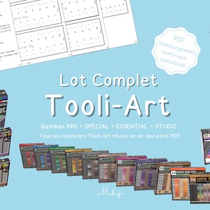 Tooli-Art Complete Blank PDF Color Chart | PRO + Special + Essential | Acrylic Markers | Instant Download