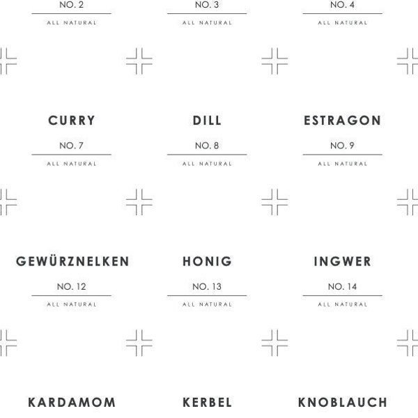 51 minimalistische druckbare Kräuter- und Gewürzetiketten / Gewürzlabels zum Organisieren im Scandi-Style – digitaler Download