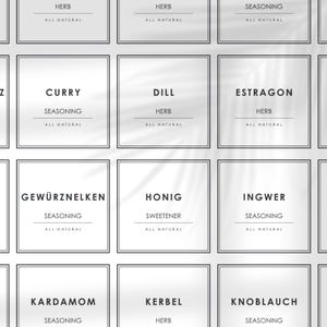 51 minimalistische druckbare Kräuter- und Gewürzetiketten / Gewürzlabels zum Organisieren im Scandi-Style – digitaler Download