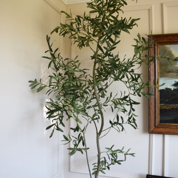 Birthday gift 8 foot Faux Artificial Large Olive Tree H 240cm| Silk tree, Artificial silk tree, Designer tree, A true beauty!