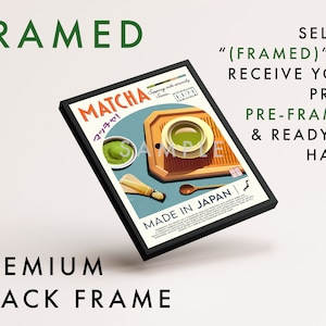 Matcha-poster, mattryck, modern köksinredning, japansk mat, kocktryck, barkonst, retro väggkonst, Japan, inramad A6 A5 A4 A3 A2 A1 bild 2