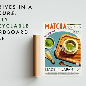 Matcha-poster, mattryck, modern köksinredning, japansk mat, kocktryck, barkonst, retro väggkonst, Japan, inramad A6 A5 A4 A3 A2 A1 bild 5