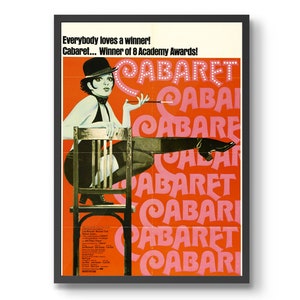Cabaret Movie Poster, Vintage Cabaret Print, Vintage Pin-Ups Print, Retro Ad, Wall Art Gift Idea, Framed Retro, A6 A5 A4 A3 A2 A1