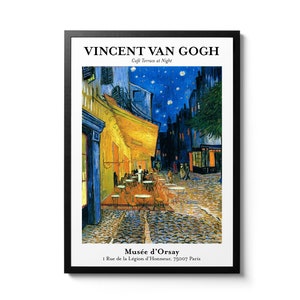 Cafe Terrace at Night - Vincent Van Gogh, Fine Art Print, Impressionism Wall Art, Famous Painting Home Decor, Modern Art Gift Idea