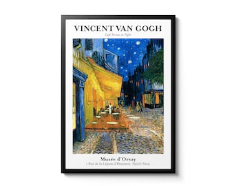 Cafe Terrace at Night - Vincent Van Gogh, Fine Art Print, Impressionism Wall Art, Famous Painting Home Decor, Modern Art Gift Idea