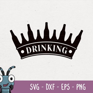 drinking crown svg, king pun svg, koningsdag svg, funny crown svg, beer king clipart, alcohol king cutting file