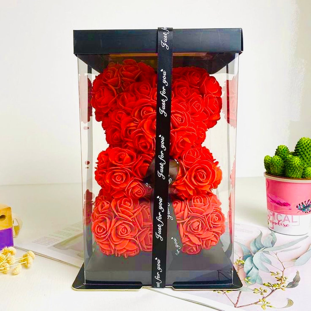 Adorable Eternal Rose Bear for Valentines Day Gift PE Foam Etsy