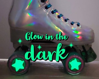 Glow in the Dark Wheels Caps for Quad Skates / Skateboard (4 pieces) - STAR