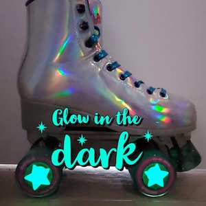 Glow in the Dark Radkappen für Quad Skates/Skateboard (4 Stück) - STERN